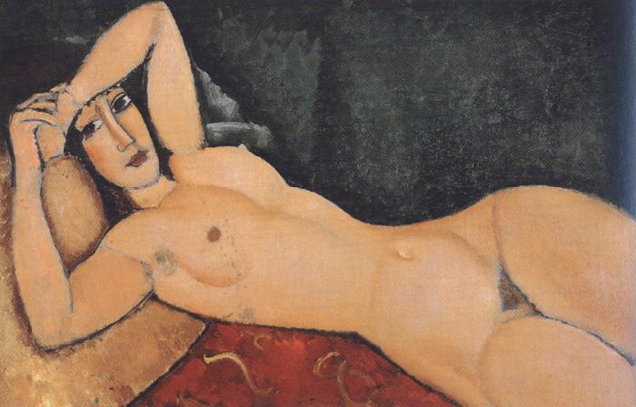 Amedeo Modigliani Recling Nude with Arm Across Her Forehead (mk39) France oil painting art